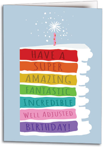 Rainbow Cake Folding Card