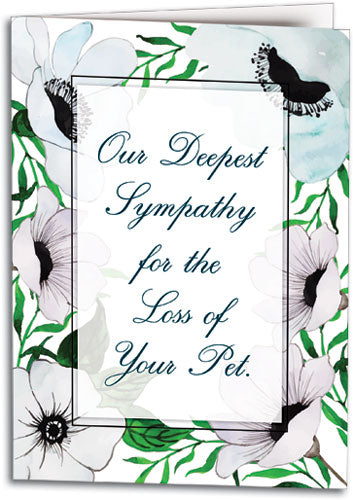 Floral Condolences Customisable Folding Card