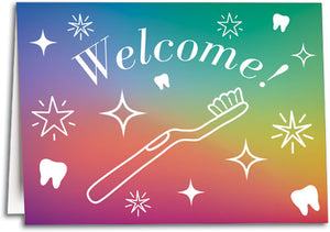 Radiant Rainbow Welcome Customisable Folding Card