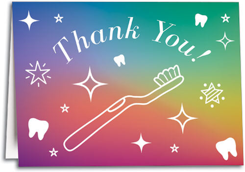 Radiant Rainbow Thank You Customisable Folding Card