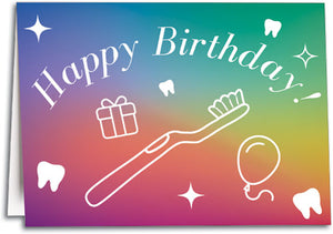 Radiant Rainbow Birthday Customisable Folding Card