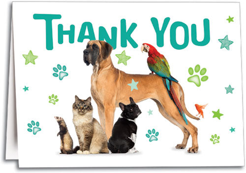 Pets A Plenty Thank You Folding Card