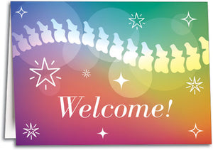 Rainbow Glow Welcome Customisable Folding Card