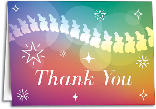 Rainbow Glow Thank You Customisable Folding Card