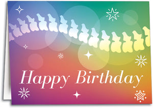 Rainbow Glow Birthday Customisable Folding Card