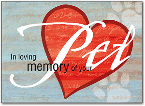 Memory Heart Sympathy Folding Card