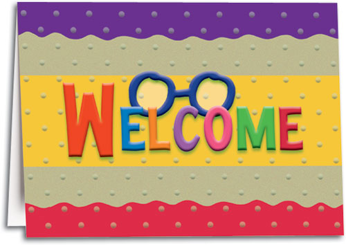 Welcome Colorful Folding Card