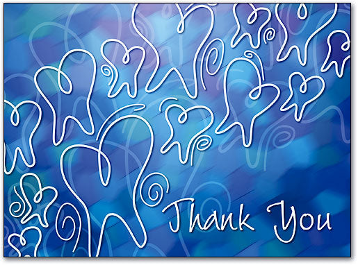 Tooth Swirl Thank You Folding Card
