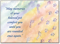 Footprints Sympathy Folding Card