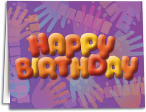 Happy Birthday Hands Folding Card