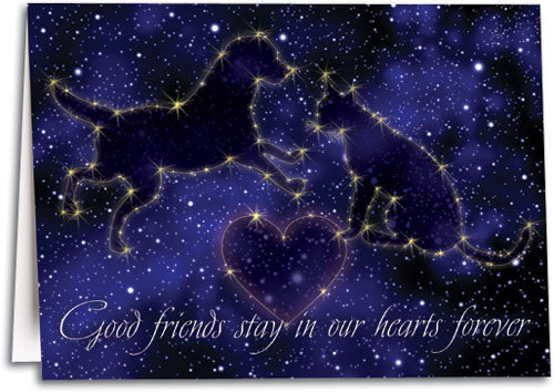 Constellation Pets Sympathy Fold Card