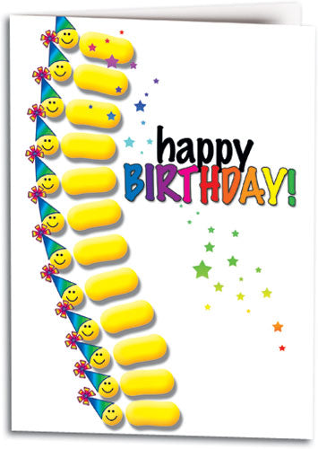 Spine Party Hats Folding Card