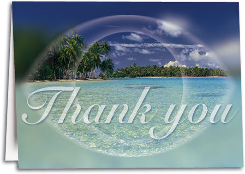 Scenic Beach Thank You Folding Card