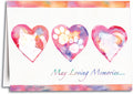 Three Hearts Sympathy Folding Card