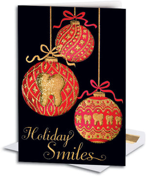 Glitter Smiles Black Premium Folding Card