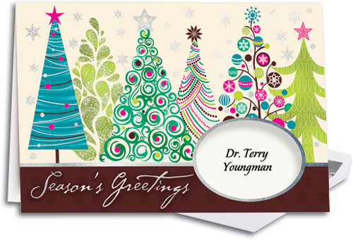 Contemporary Trees Premium Folding Card