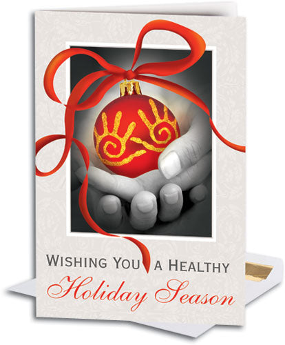 Holiday Hands Customisable Folding Card