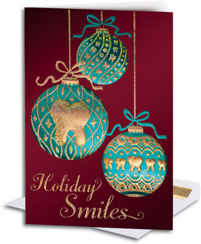 Glitter Smiles Red Premium  Folding Card