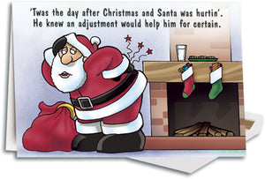 Santa Is Hurting customisable Traditional  Folding Card