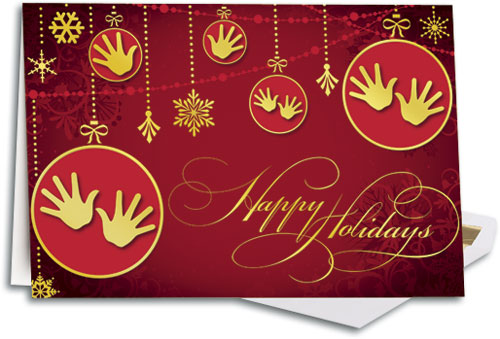 Shimmering Hands Deluxe  Folding Card