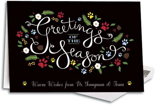 Festive Flourish customisable Large Folding Card