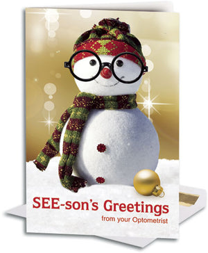 Snowman Specs Customisable Folding Card