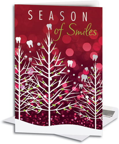 Winter Forest Red Premium  Folding Card