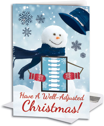 Spinal Snowman Traditional  Folding Card