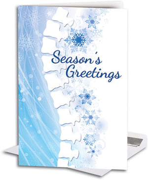 Snowy Spine Traditional Large Folding Card