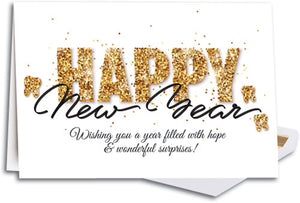 Glittering New Year Customisable Large Folding Card