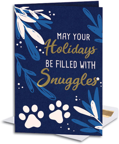 Holiday Snuggles Dark Paper Folding Card