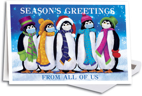 Penguin Seasons Folding Card