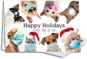 Masked Pets Traditional Folding Card