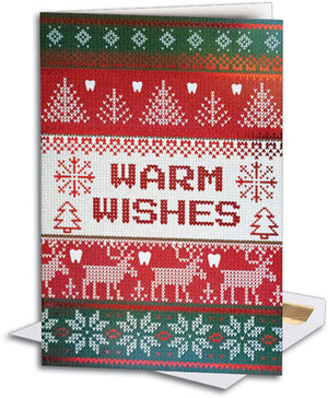 Holiday Sweater Premium Large Folding Card