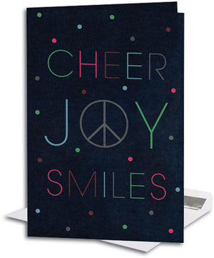 Cheerful Smiles Dark Paper Folding Card