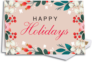 Holiday Berries Large Folding Card Semi-Custom