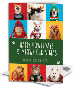 Festive Pets Traditional Folding Card