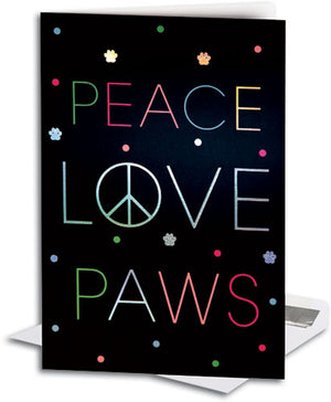 Peace Love Paws Deluxe Folding Card