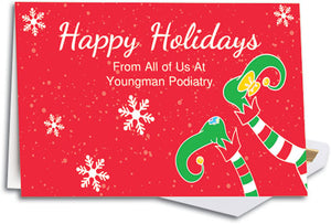 Festive Feet Traditional Folding Card