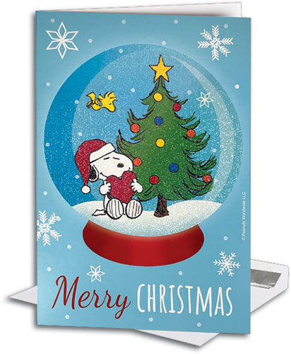 Snoopy Snow Globe Folding Card