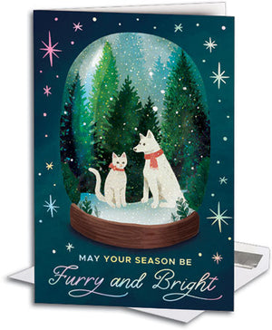 Snowglobe Pets Premium Folding Card