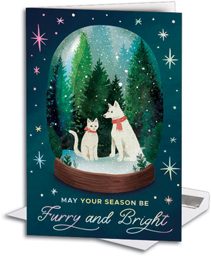 Snowglobe Pets Folding Card