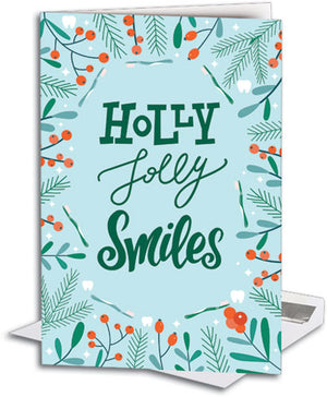 Holly Berry Frame Traditional Folding Card