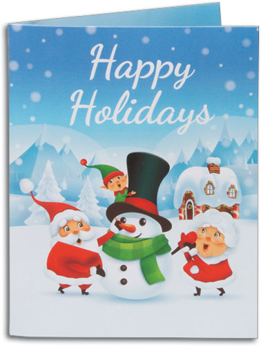 Holiday Friends Popup Card Notesize Folding Card