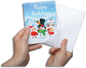 Holiday Friends Popup Card Notesize Folding Card