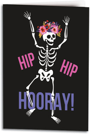 Hooray Skeleton Intra Office Greeting Note Card