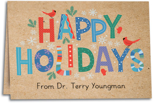 Colorful Holidays Environment Paper Folding Notecard