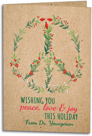 Holiday Peace Environment Paper Notesized Folding Card