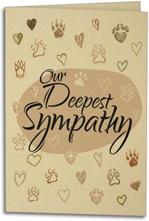 Natural Paws Environment Paper Notesize Sympathy Card