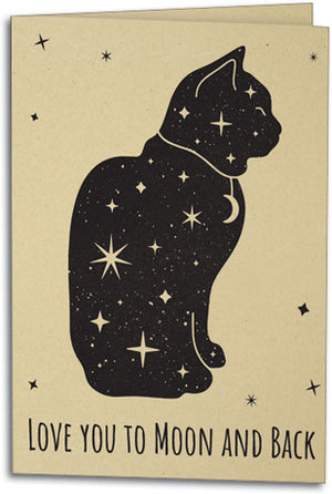 Starry Cat Environment Paper Notesize Sympathy Card
